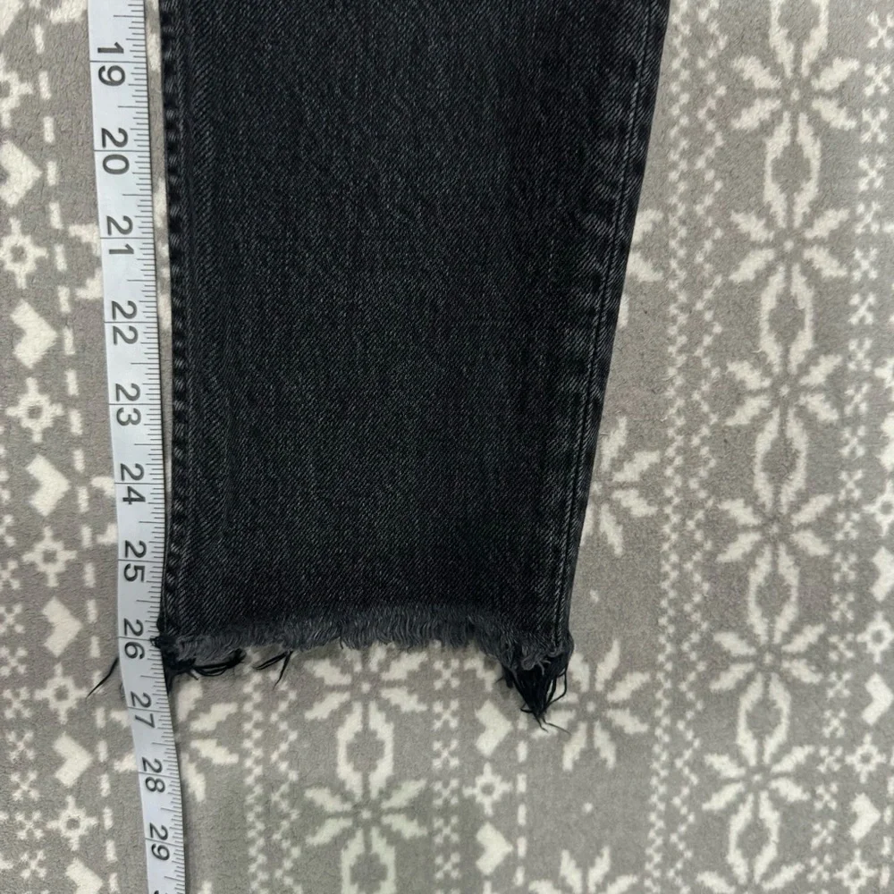 GRLFRND Karolina‎ Skinny High Rise In Hold Up Black Button Fly Raw Hem Size 25